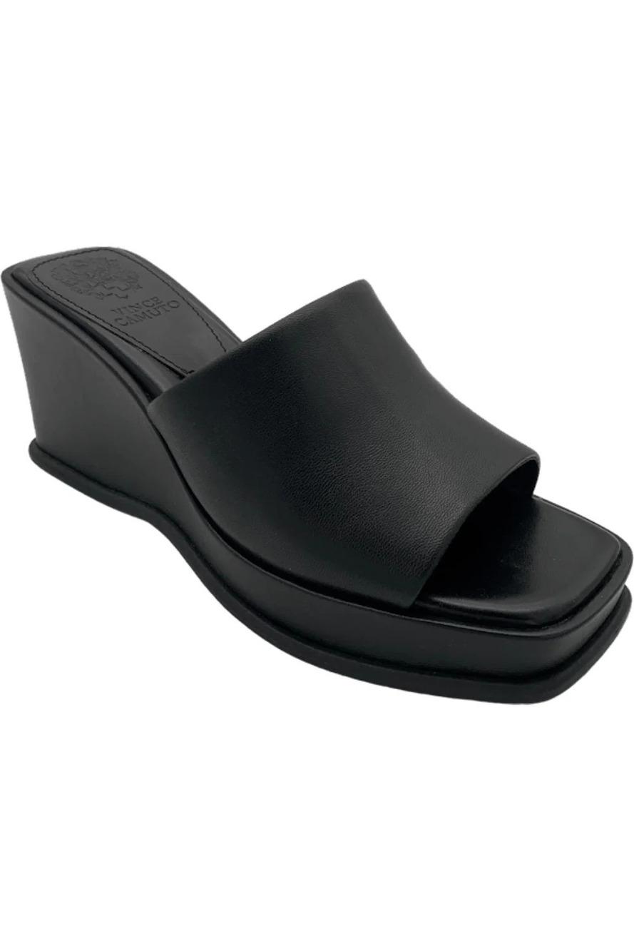 Vince Camuto Platform Slide Sandals Falivda Black - Medium